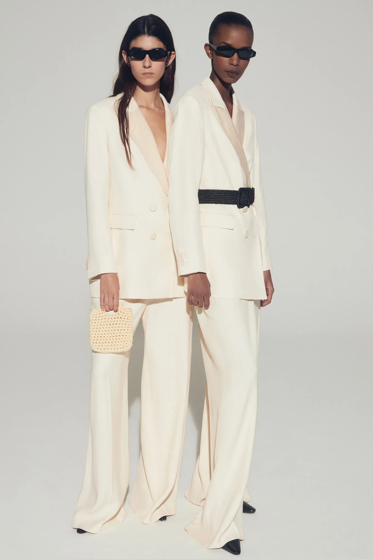 Blazer met fijne textuur