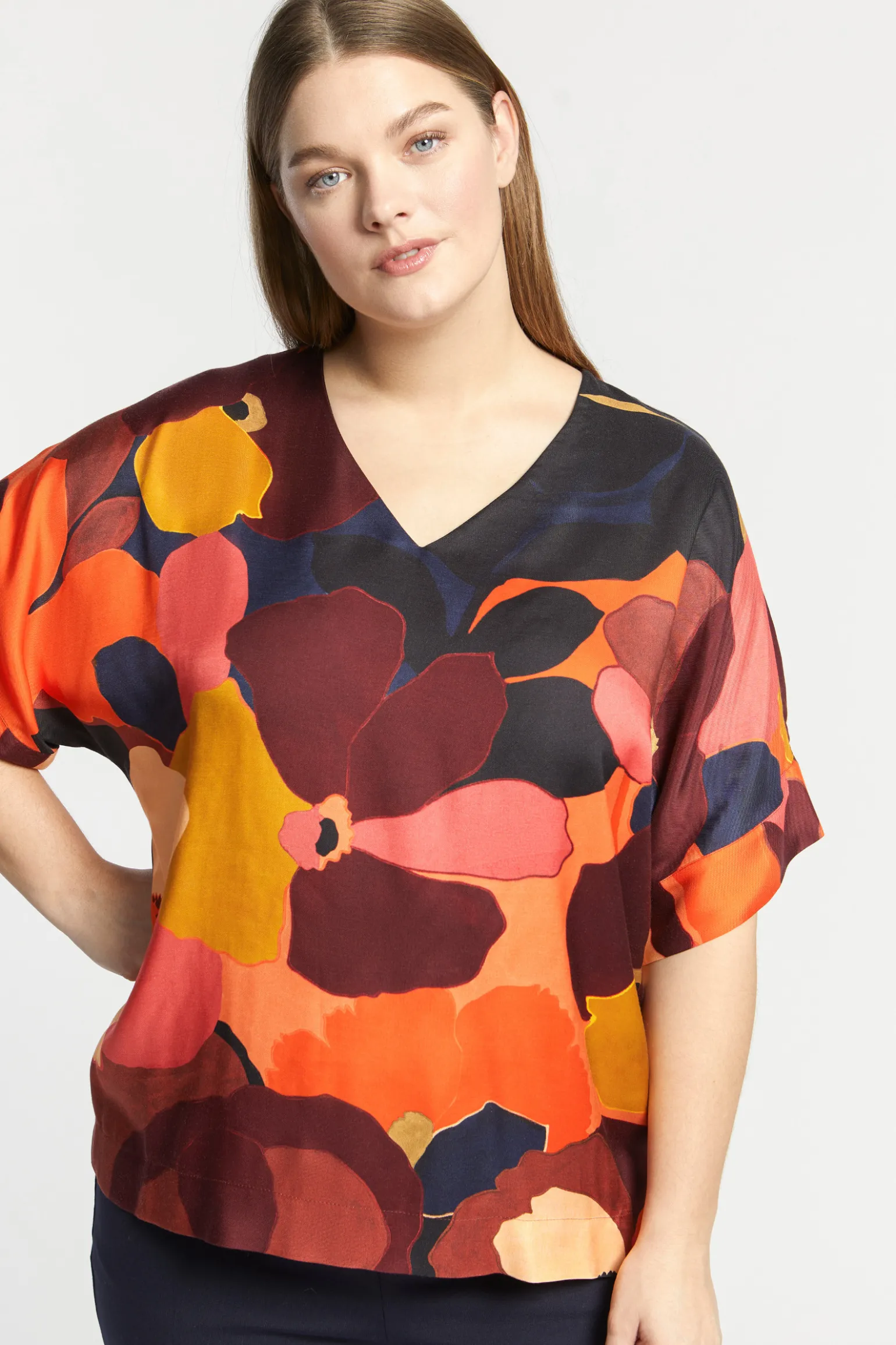 Blouse met bloemenprint