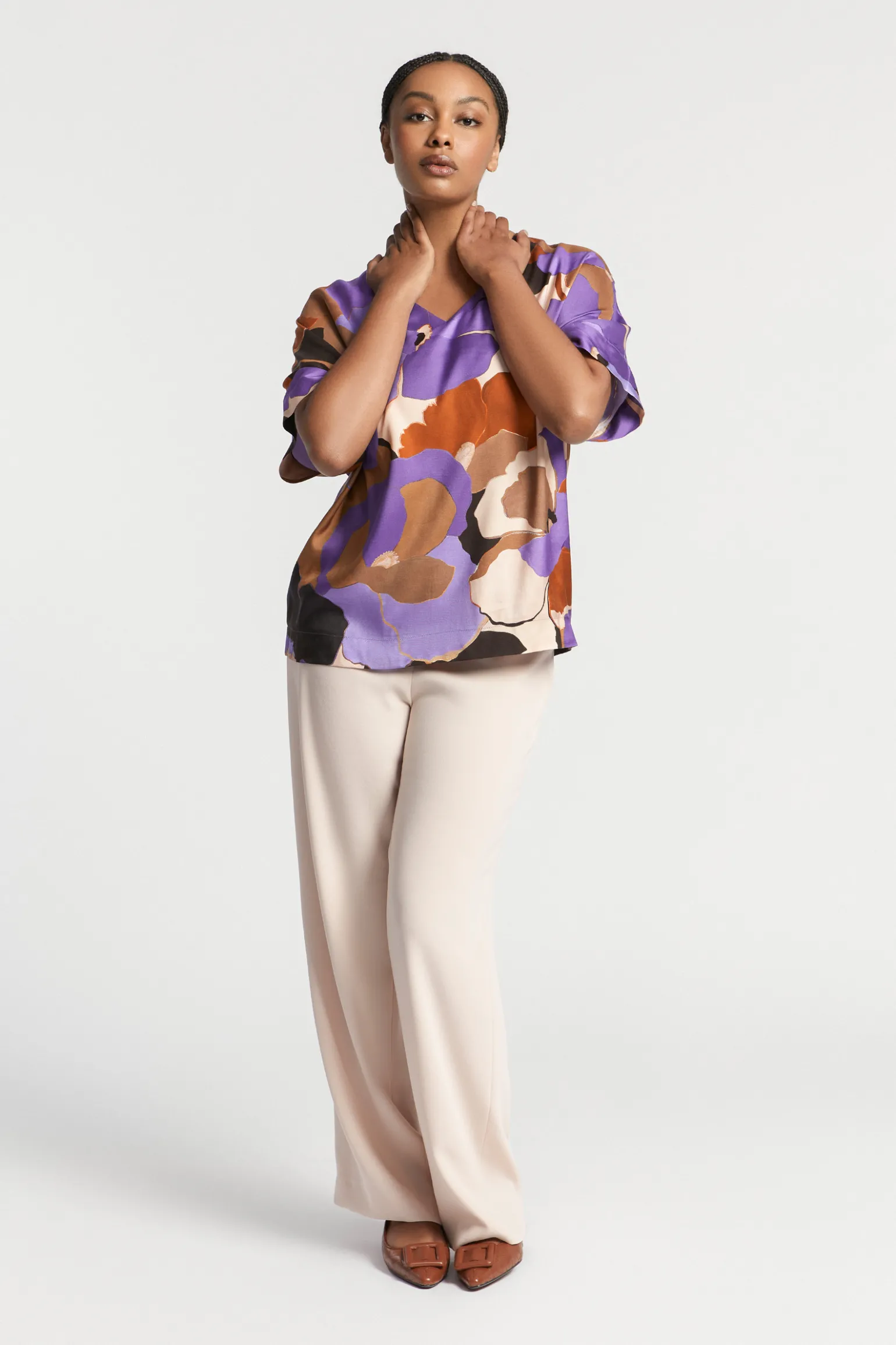 Blouse met bloemenprint