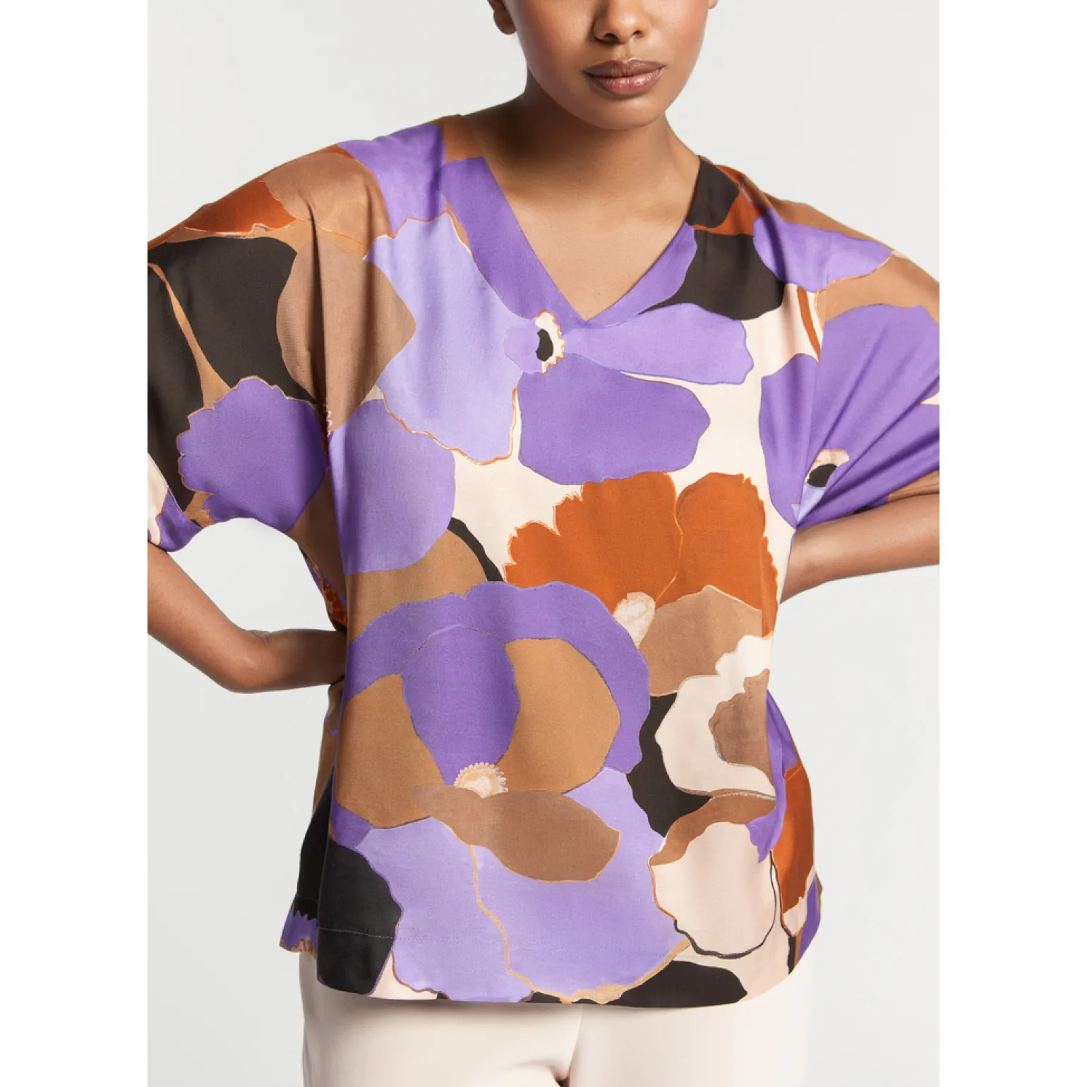 Blouse met bloemenprint