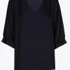 Blouse met gefronste mouwen