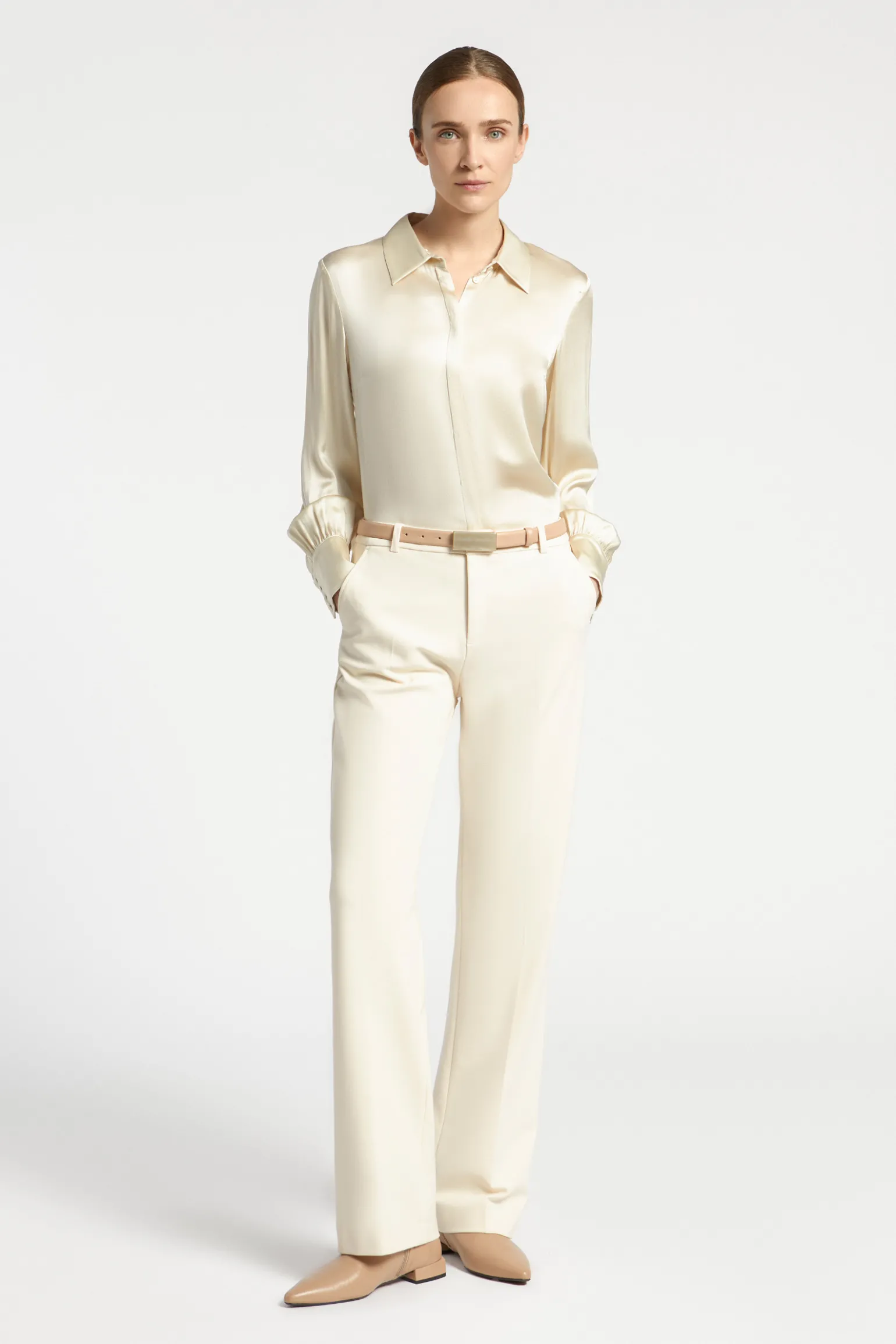 Blouse met zijde