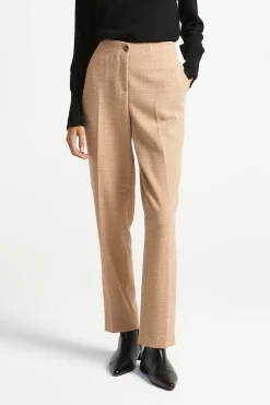 Bouclette broek met smalle pijpen
