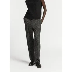 Bouclette broek met smalle pijpen