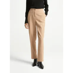 Bouclette broek met smalle pijpen