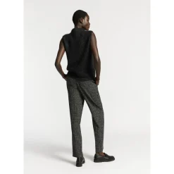 Bouclette broek met smalle pijpen