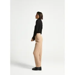 Bouclette broek met smalle pijpen