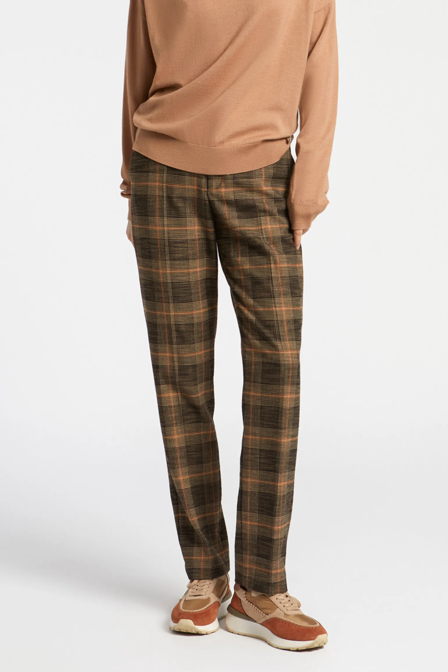 Broek met grote ruitenprint