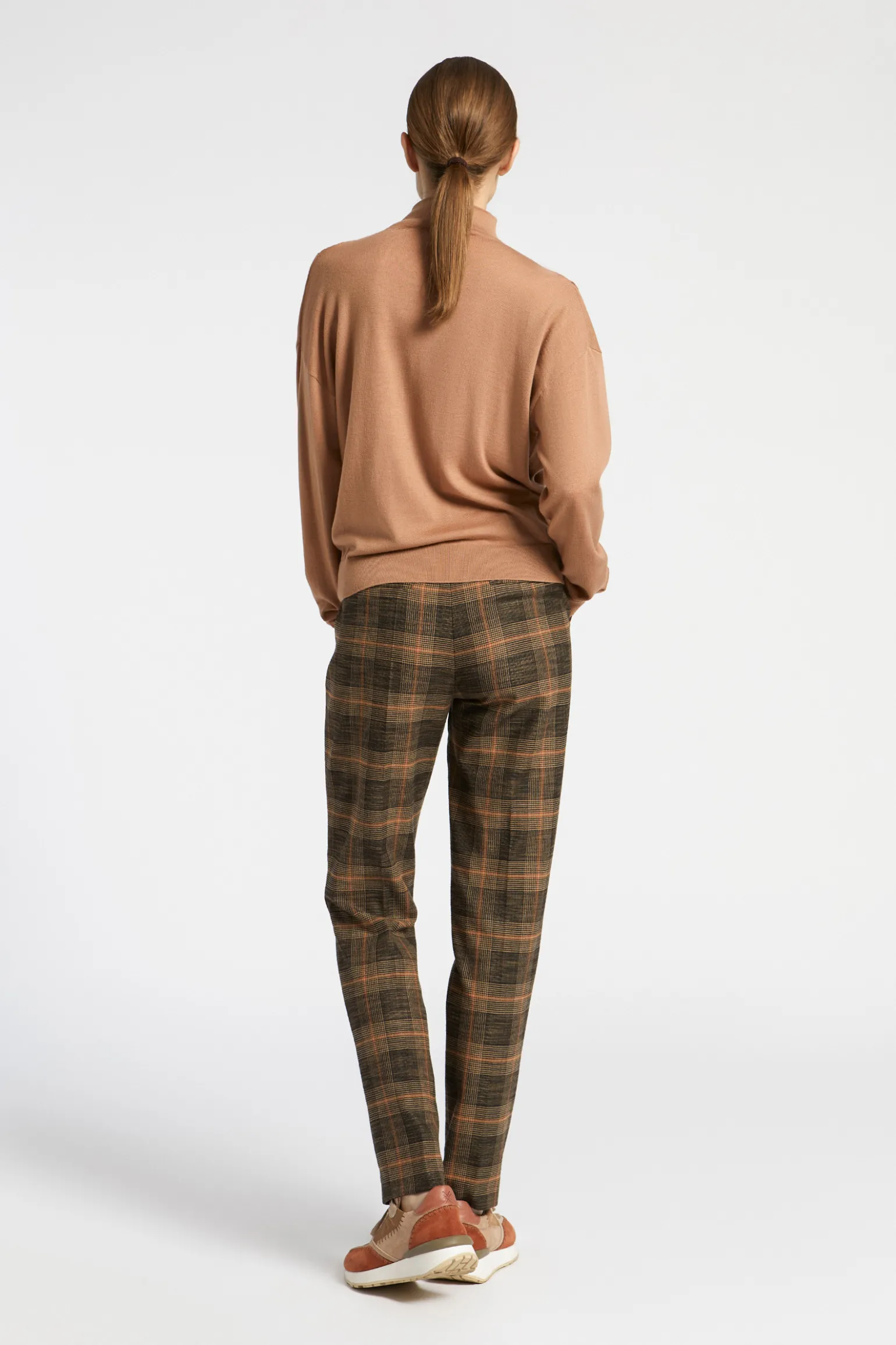 Broek met grote ruitenprint