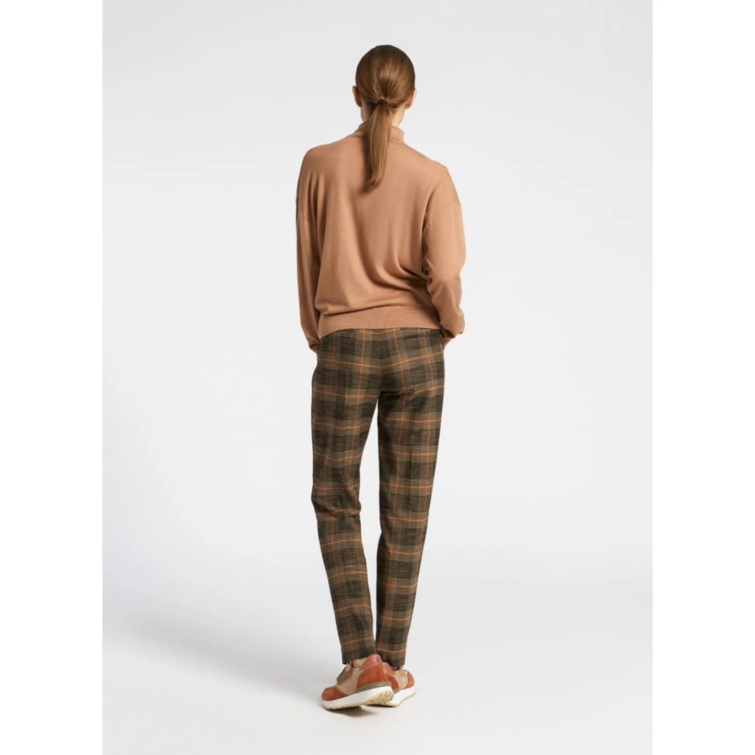 Broek met grote ruitenprint