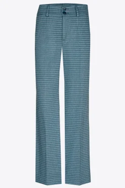 Broek met pied-de-poule print