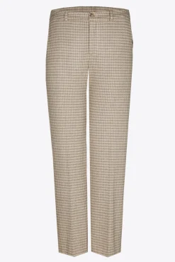 Broek met pied-de-poule print