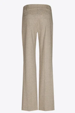 Broek met pied-de-poule print