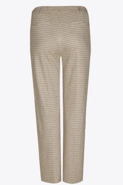 Broek met pied-de-poule print