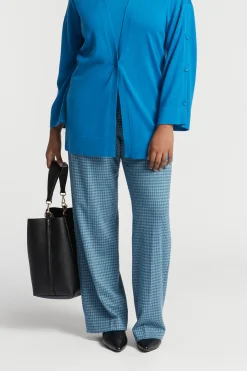 Broek met pied-de-poule print