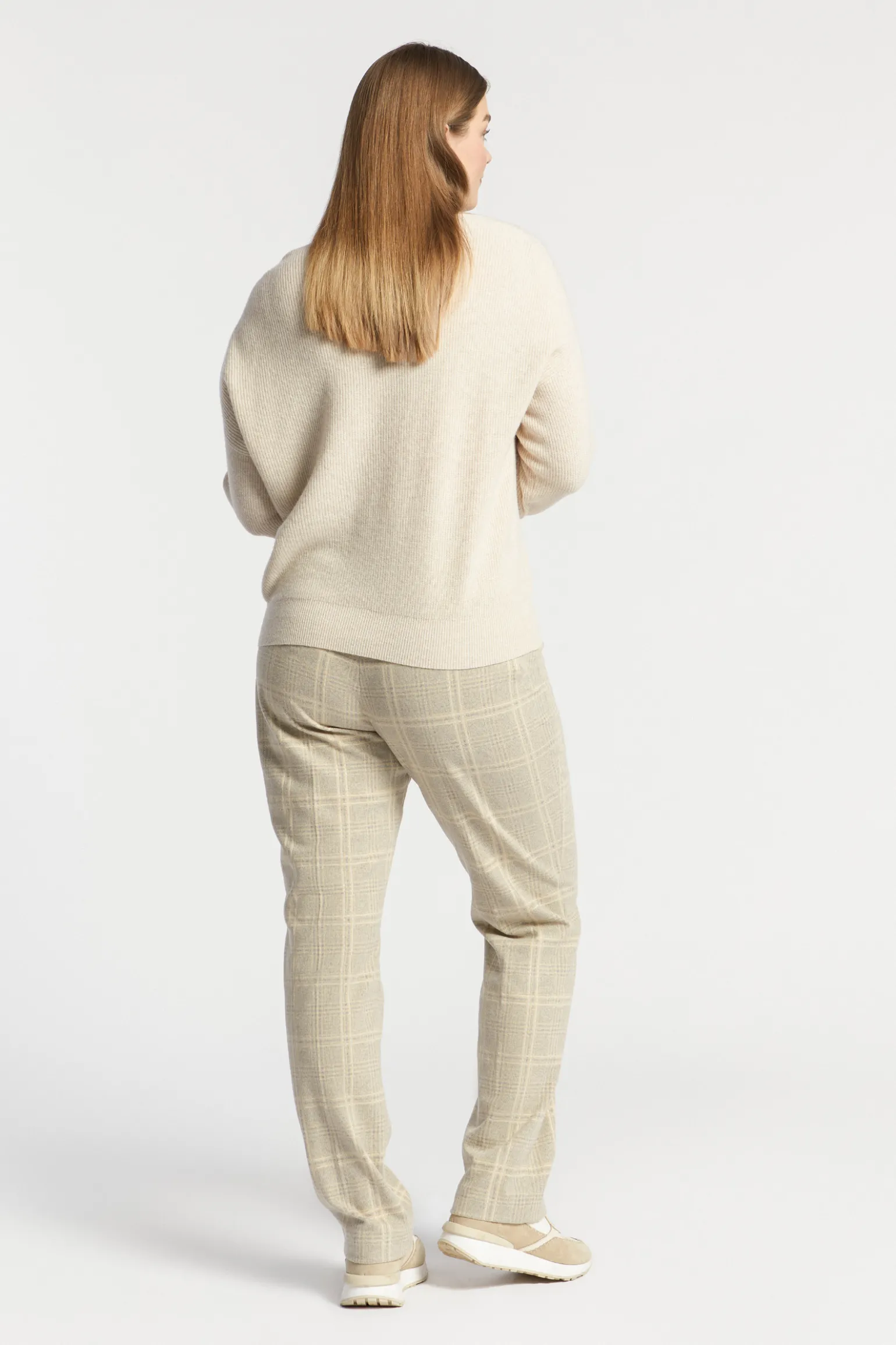 Broek met ruitenprint