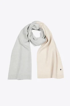 Colorblock sjaal met fijne wol