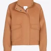 Cropped jas met opstaande kraag