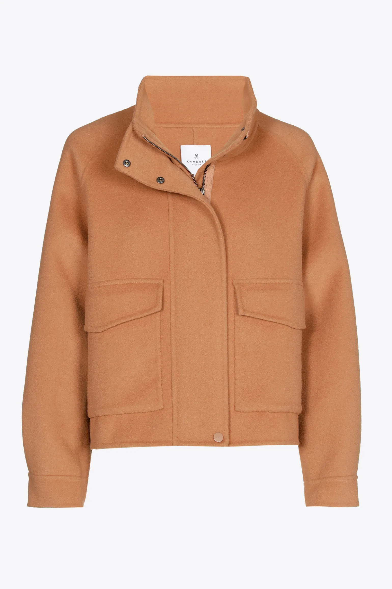 Cropped jas met opstaande kraag