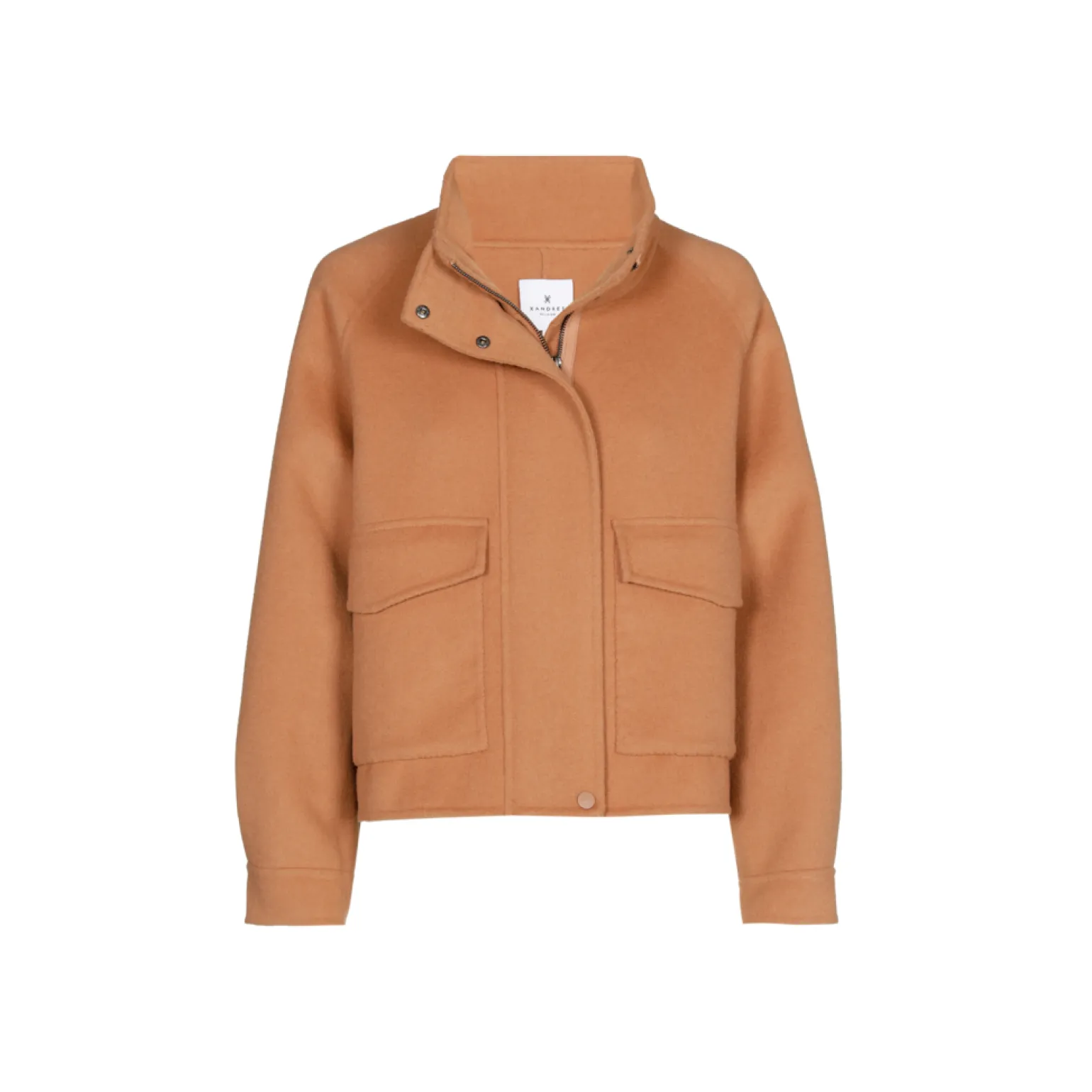 Cropped jas met opstaande kraag