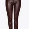 Faux leather broek met elastiek