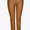 Faux leather broek met elastiek