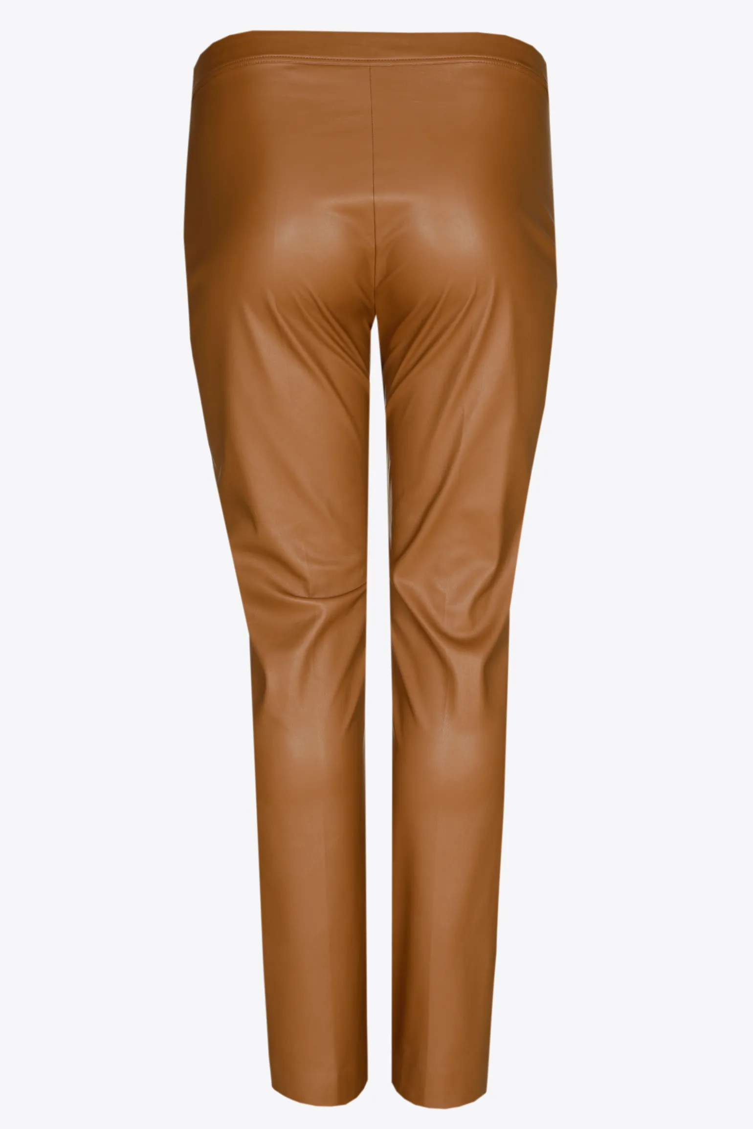 Faux leather broek met elastiek