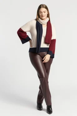 Faux leather broek met elastiek