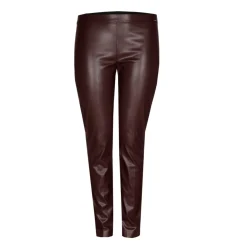 Faux leather broek met elastiek