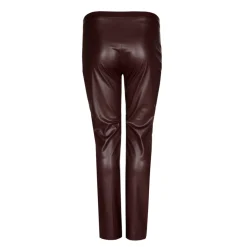Faux leather broek met elastiek