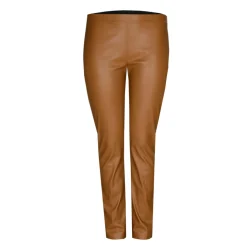 Faux leather broek met elastiek