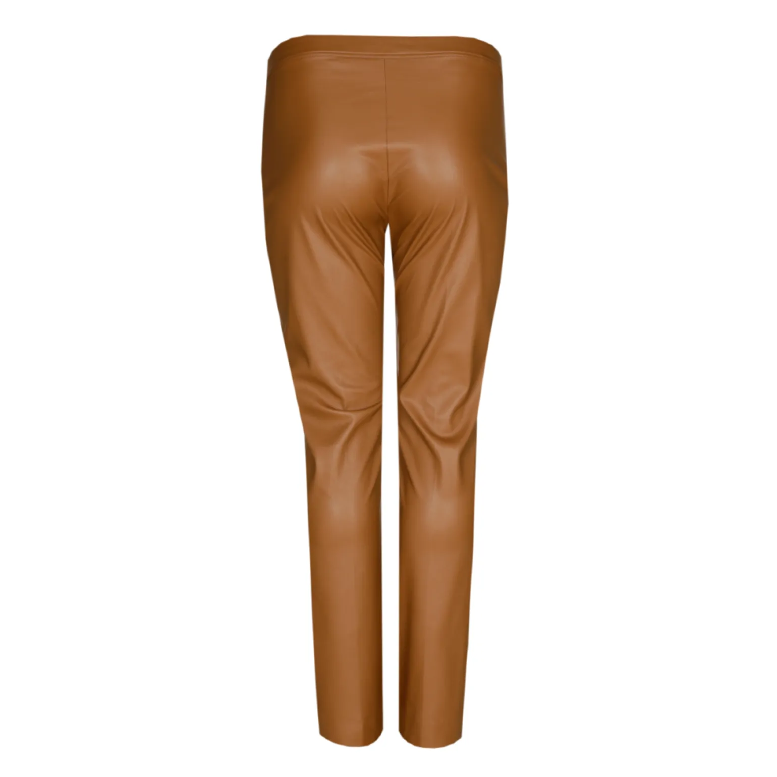 Faux leather broek met elastiek