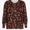 Fijn gebreid gilet met print