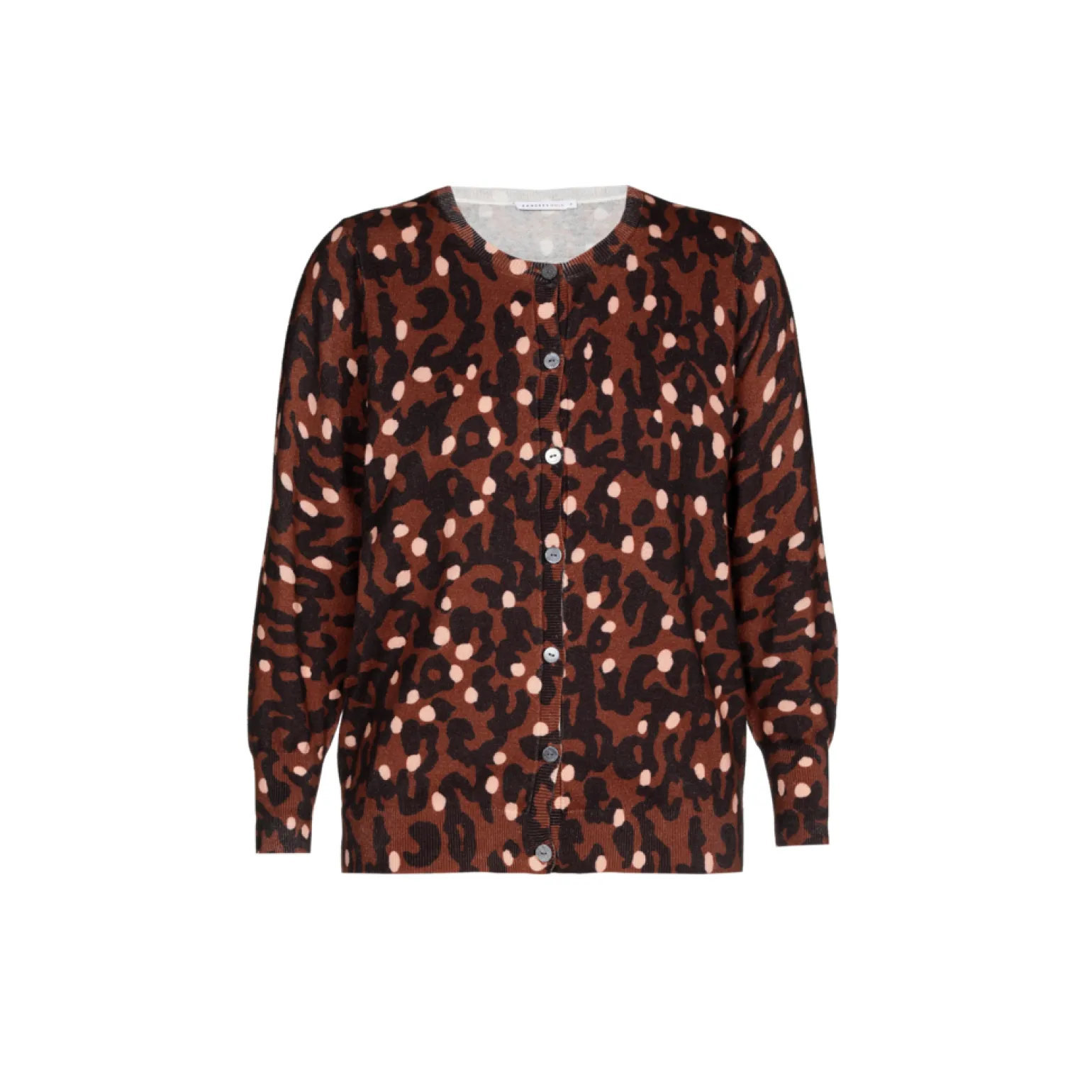 Fijn gebreid gilet met print