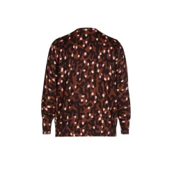 Fijn gebreid gilet met print