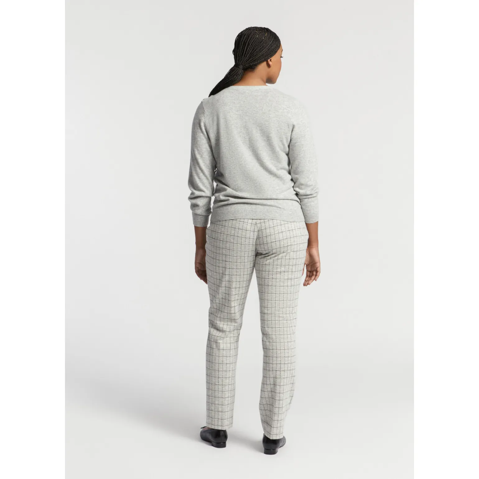 Fijngebreide pull met V-hals
