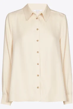 Geklede blouse met hemdkraag