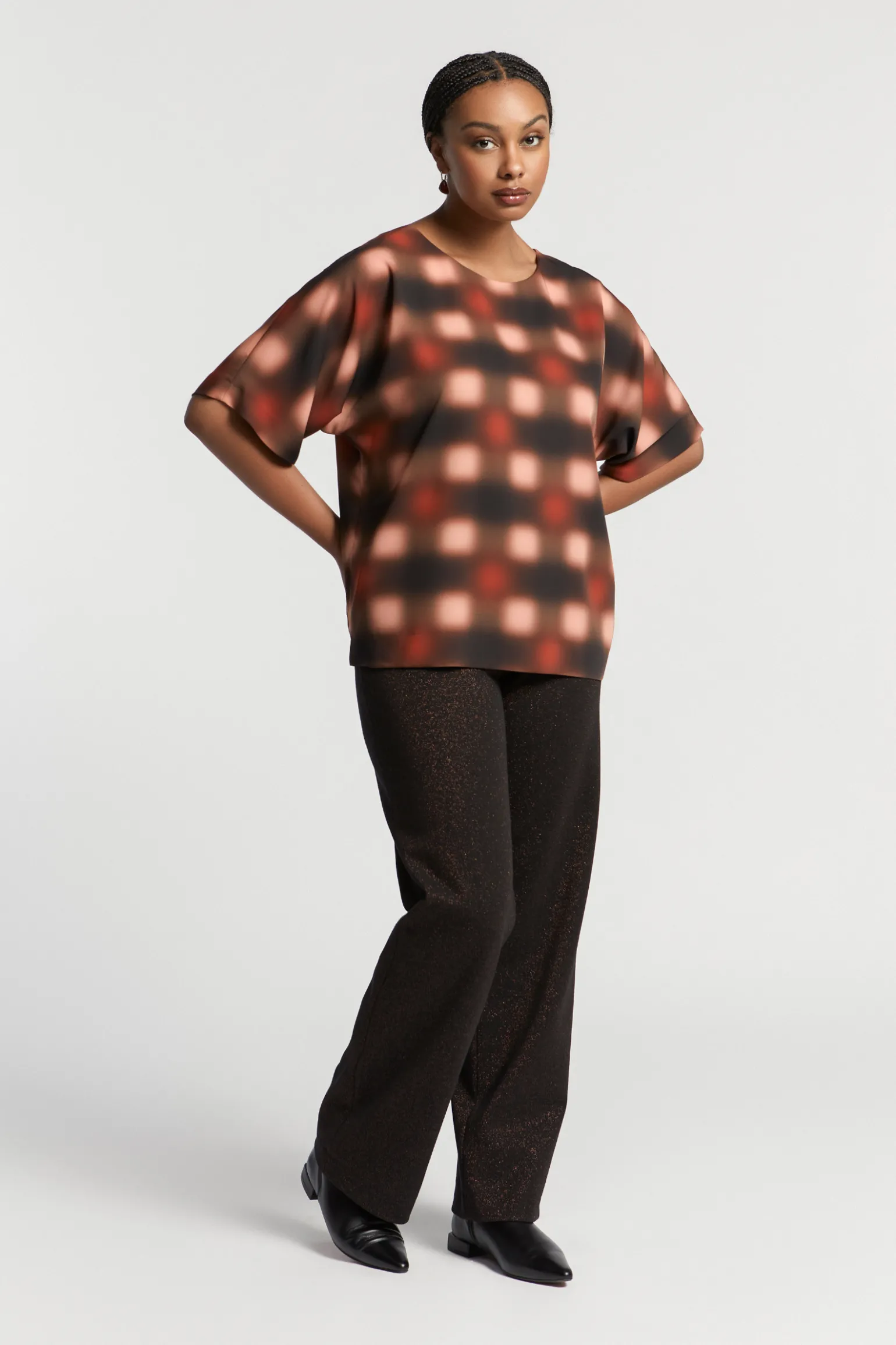 Geklede broek met lurex