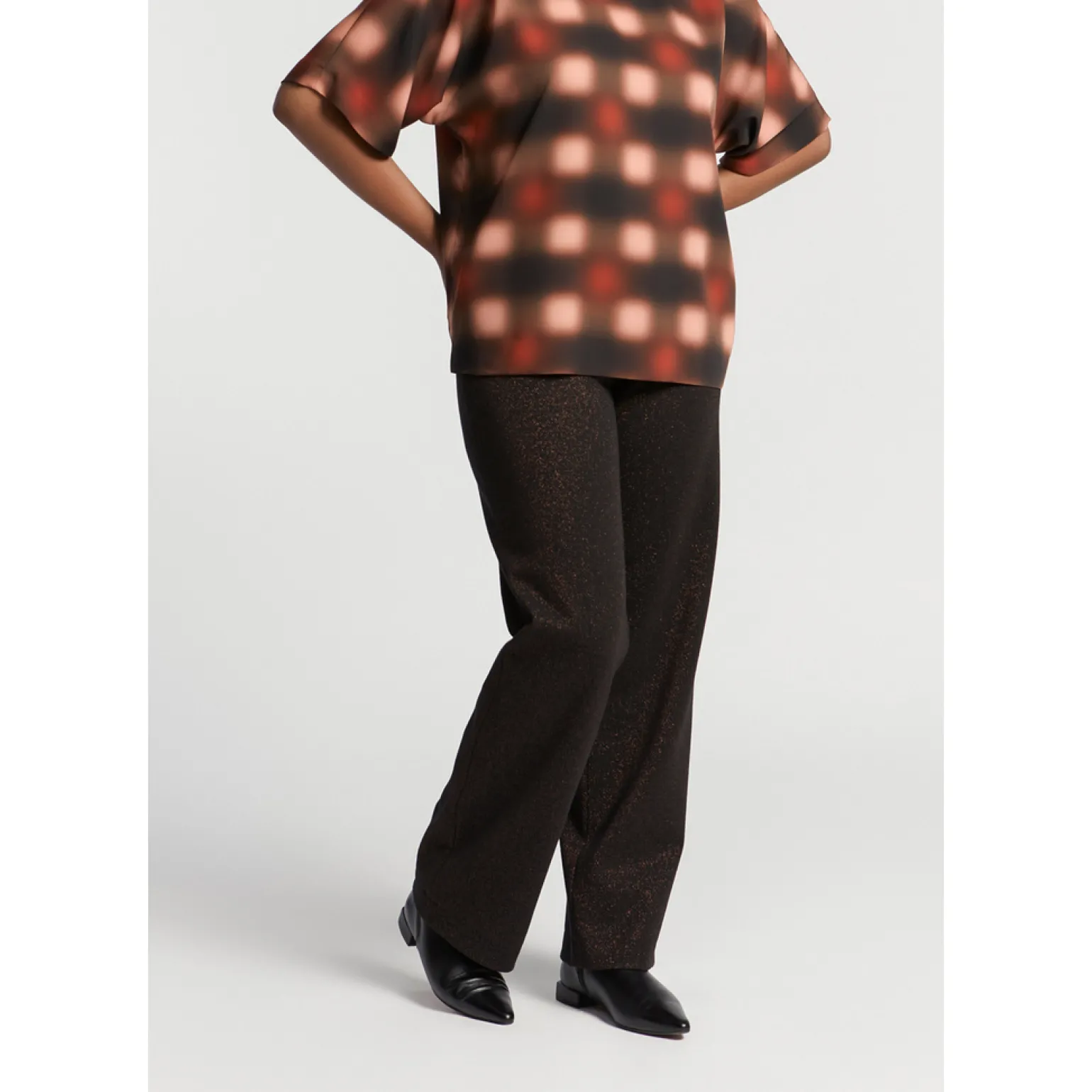 Geklede broek met lurex