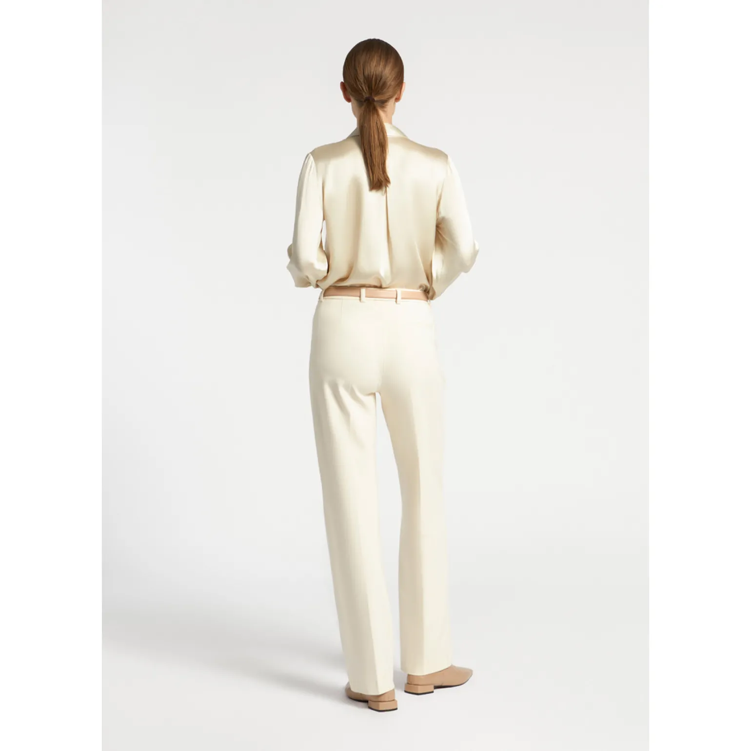 Geklede broek met rechte pijpen