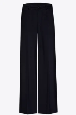 Geklede broek met wijde pijpen