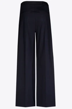 Geklede broek met wijde pijpen
