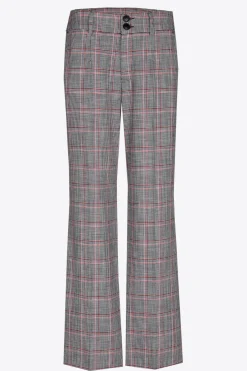 Geruite broek met rechte pijpen