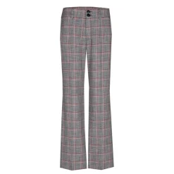 Geruite broek met rechte pijpen