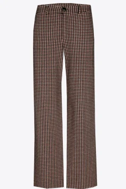 Geruite broek met wijde pijpen