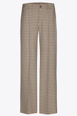 Geruite broek met wijde pijpen