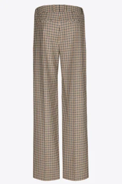 Geruite broek met wijde pijpen