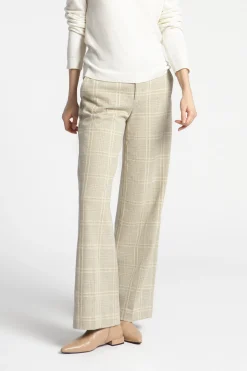 Geruite broek met wijde pijpen