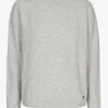 Grijze cashmere pull met ronde hals