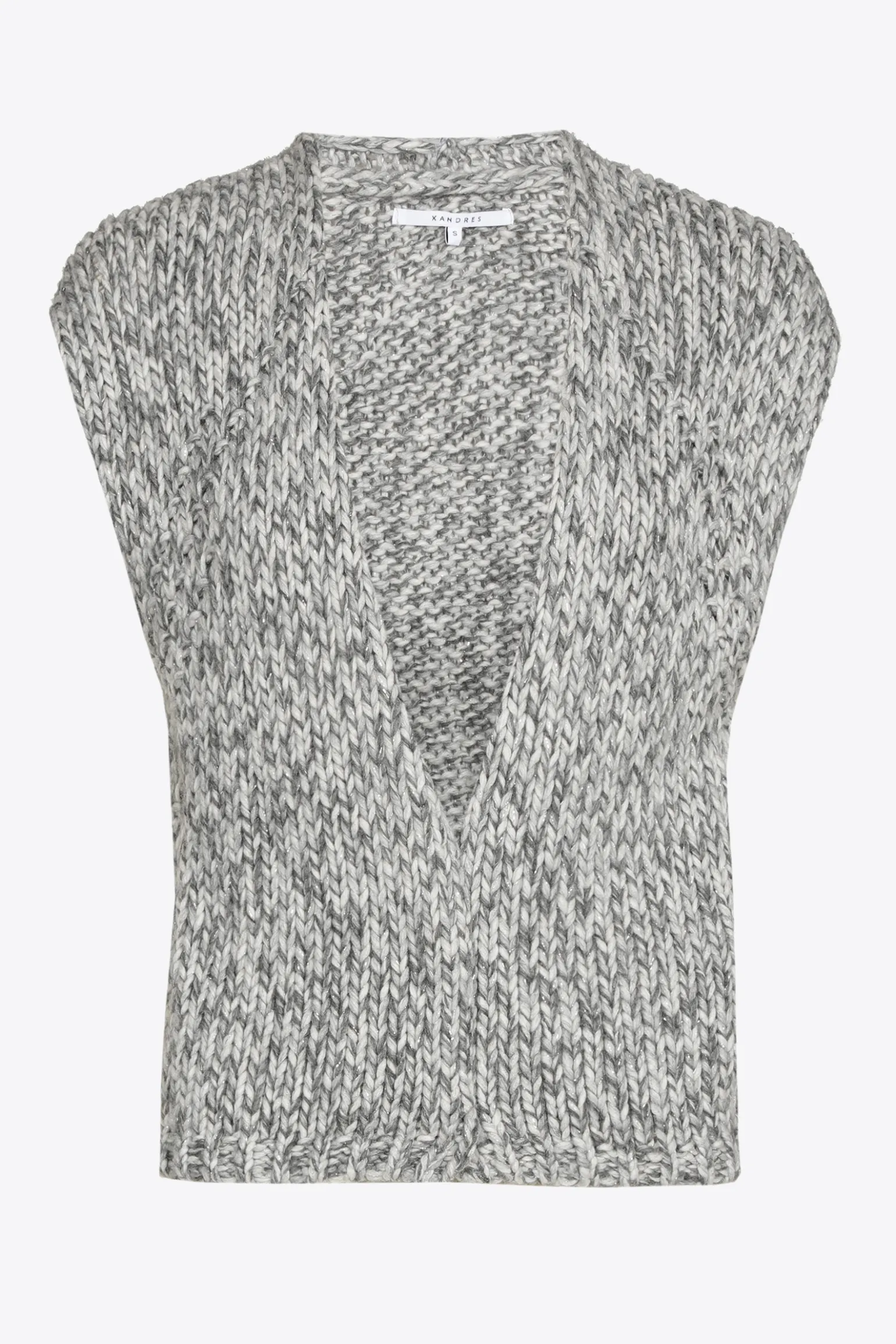 Grofgebreid mouwloos vest